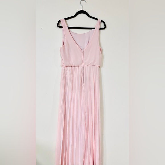 B. Darlin Blush Pleated Maxi Dress | Prom Dress | Bridesmaid Dress | Size 13/14 - Picture 2 of 10